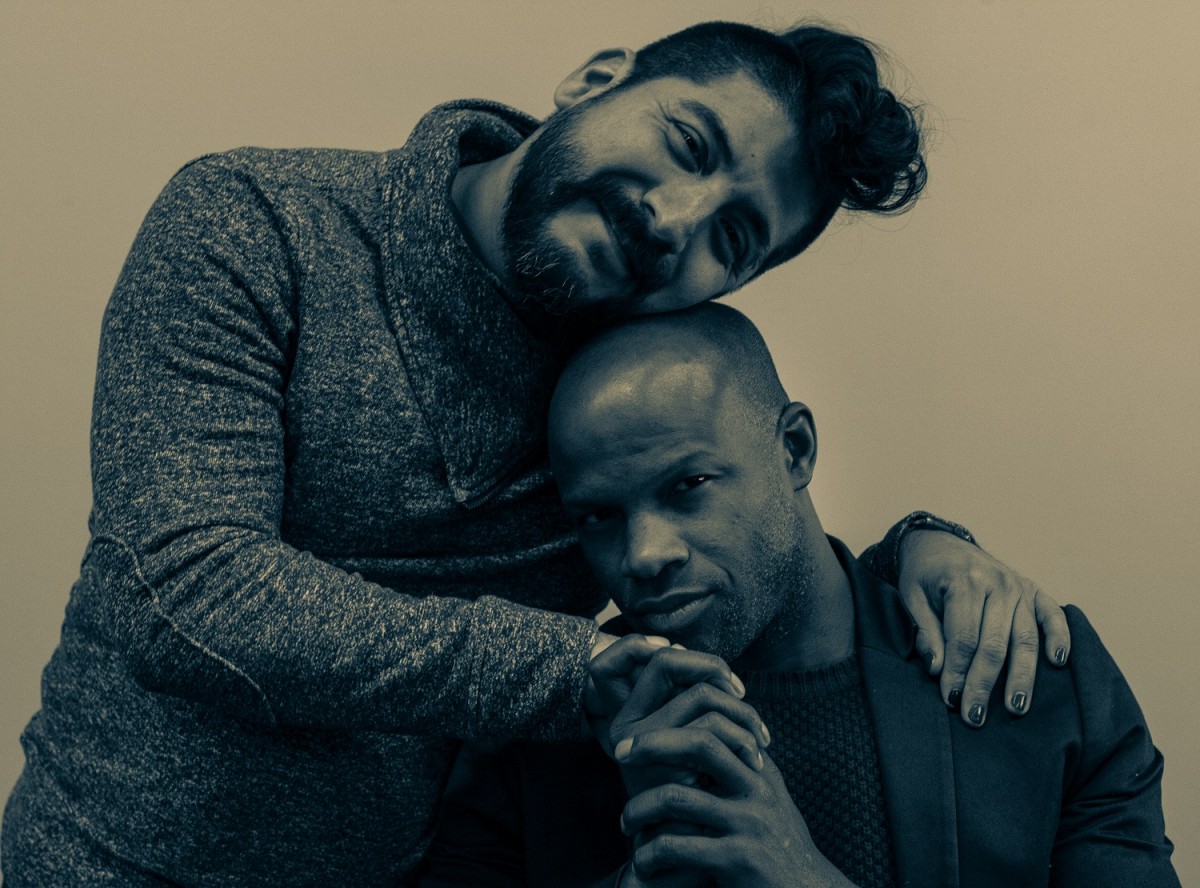 (left to right) Sergio Garcia as "Adam" and Yusef Miller as "Donnie" in Soul Rep's regional premiere of Colman Domingo's DOT. Photo by Anyika McMillan-Herod