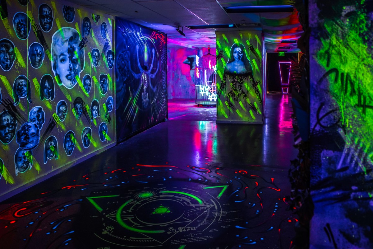 Psychedelic Robot is the interactive and intensely immersive art experience encompassing 13,000 square feet of space at Dallas’ iconic Crescent.