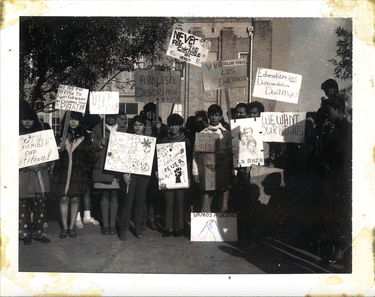 Mexican-American students of Crystal City, TX during the walkouts of 1969 demanding to be treated fairly and respectfully. / Photo by Diana Serna Aguilera