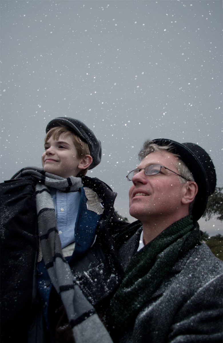Darrell Rodenbaugh and Sawyer Bell as Scrooge and Tiny Tim respectively