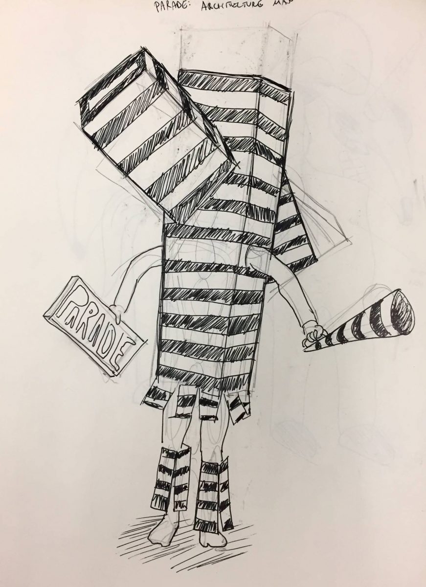 Parade Costume Sketch, Francisco Moreno