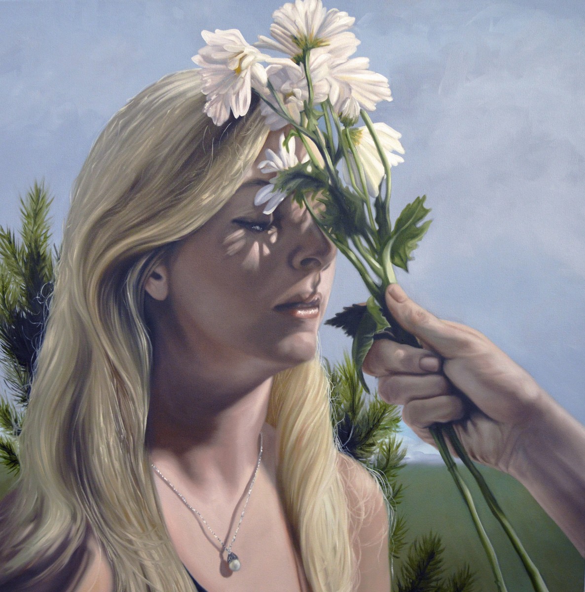 In an Attempt to Detach Ourselves, 2016, oil on canvas, 40 x 40 inches