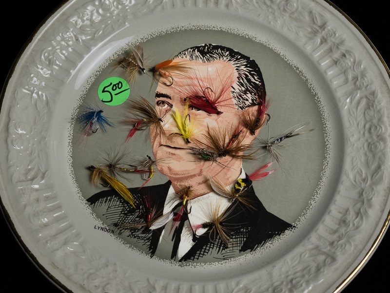 Norm Diamond, LBJ with Fishhooks, 2015