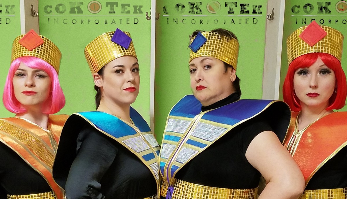 The Brides of the Moon are Caroline Cole, Stephanie L. Butler, Kateri Cale, and Leslie Patrick. photo: Terri Ferguson