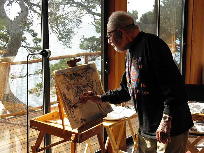 Lawrence Halprin at The Sea Ranch, 2008. Courtesy The Cultural Landscape Foundation, Photo -© Charles A. Birnbaum.