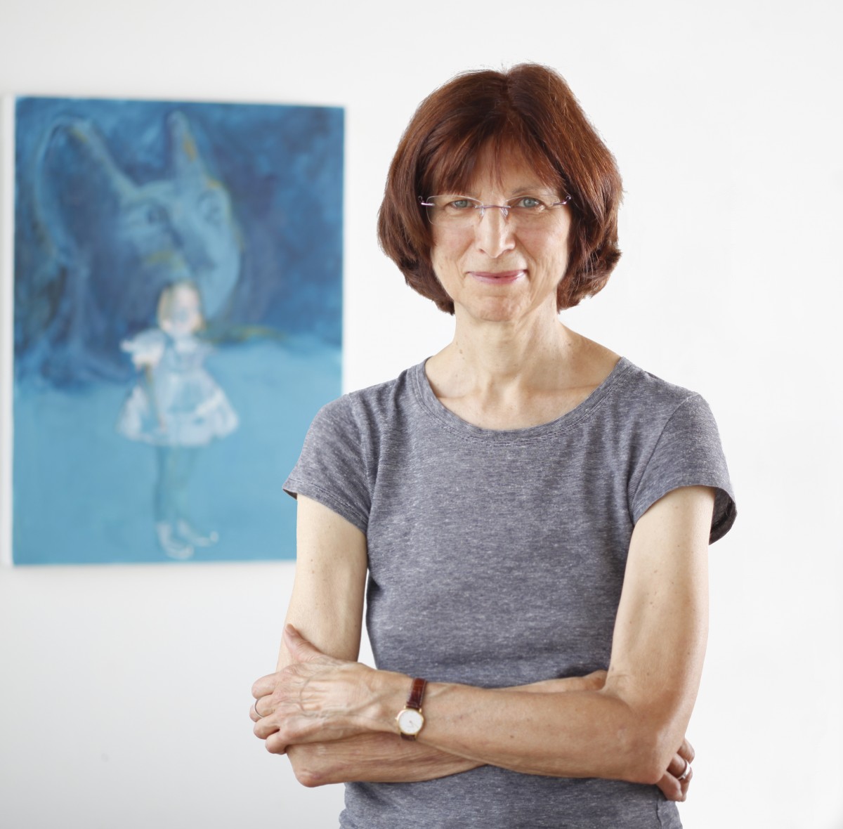 Susan Harrington, the artist in her studio, 2018