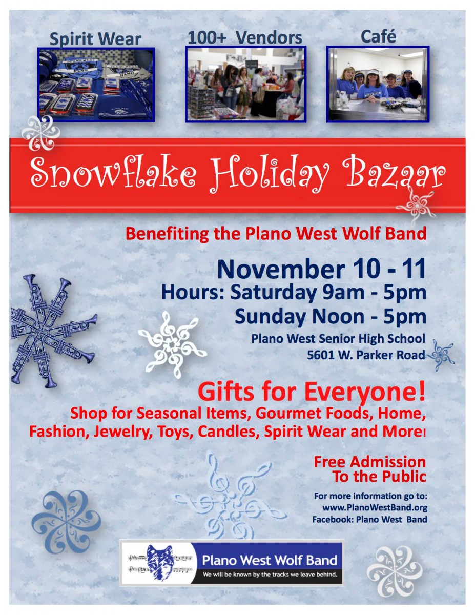 Snowflake Bazaar Benefiting Plano West Senior High Band Art&Seek