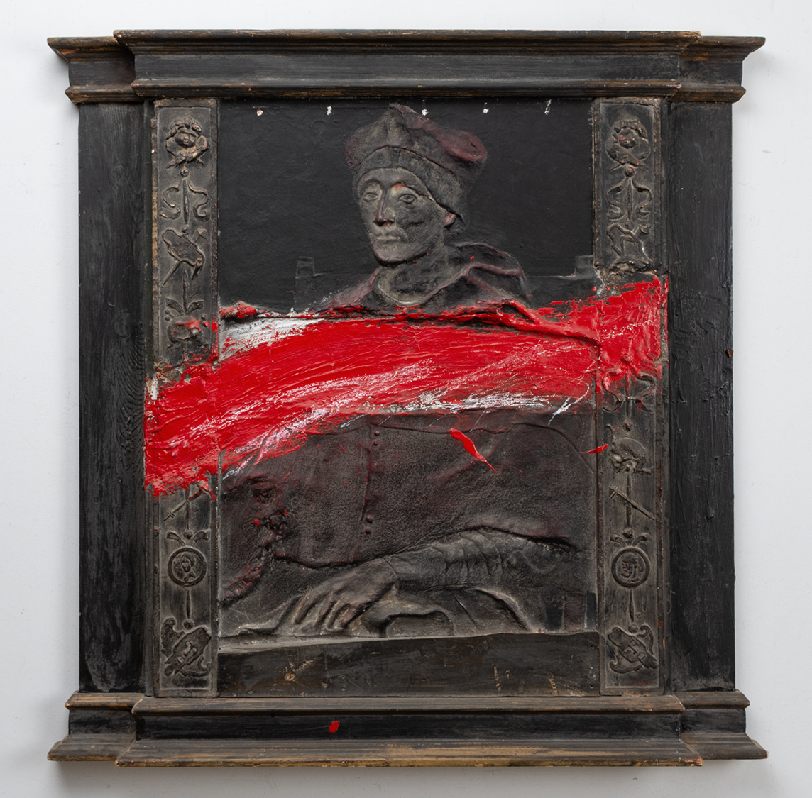 Miguel Zapata, Hipolito Desto, 1980, mixed media, 40 1/4 x 40 1/4 x 3 7/8 inches