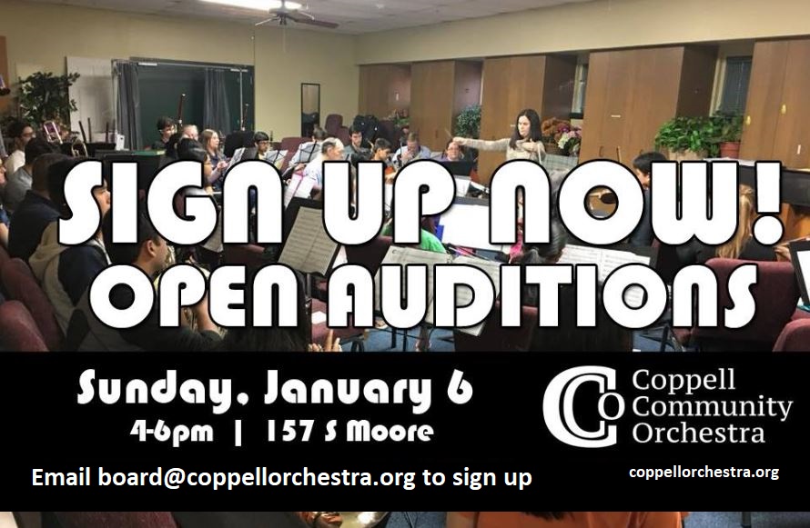Coppell Community Orchestra Open Auditions 2019 Art&Seek