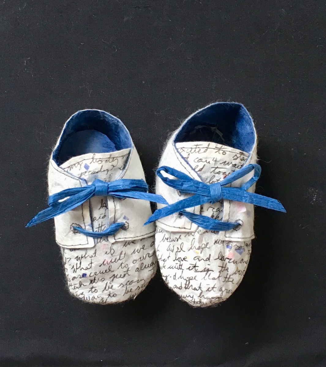 Emily Chase, In Equal Measure, 2015, mulberry paper, ink, thread, 10x10x4.5