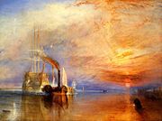 J.M.W. Turner: “The fighting Temeraire tugged to her last berth to be broken up” (1839)
