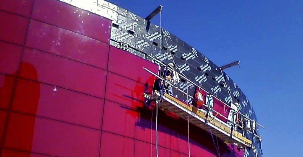 red glass going up