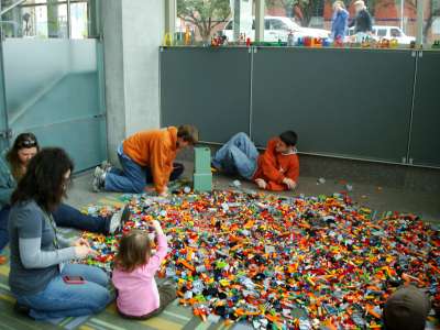 "Lego Corner" inside the Austin Convention Center.