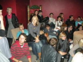 Sometimes screenings took place for large groups of students ...