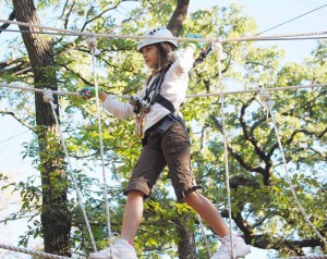 Tip-toe through the tree tops this weekend. (Photo: Trinity Forest Adventure Park)