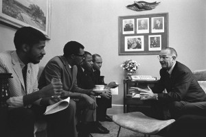 President Lyndon Johnson met with Civil Rights activists in 1965. (Credit Yoichi Okamoto / LBJ Library photo)