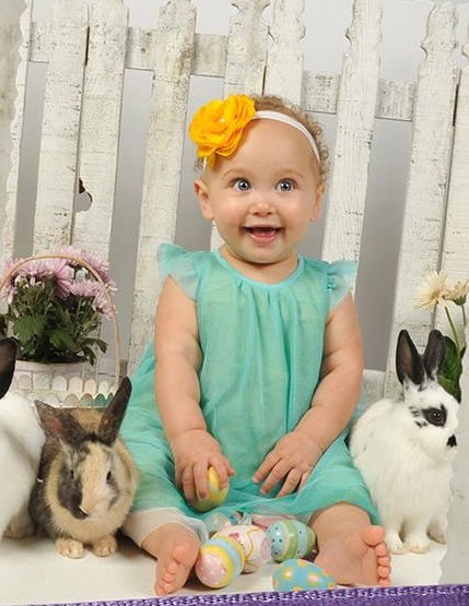 There's nothing cuter than a baby and a bunny.  (photo: Marc Robins Photography)