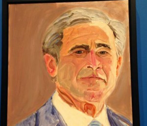 Former President George W. Bush's self-portrait (Photo Credit: Lauren Silverman/KERA News)