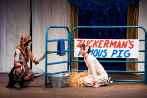Come say hello to Wilbur and the gang at DCT's production of CHARLOTTE'S WEB. (photo Dallas Children's Theater)