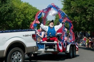 You never know who you'll see that the Lakewood 4th of July Parade