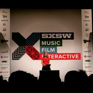 Paola Antonelli of MoMA, speaking at SXSW 2015. (user @sachiyop on Instagram)