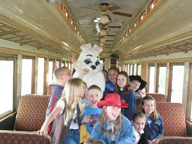 Hop aboard the Bunny Train! Photo: Grapevine Vi