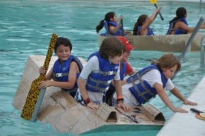 Find out who sinks and who floats at the Cardboard Boat Races. Photo: Dallas Aquatics