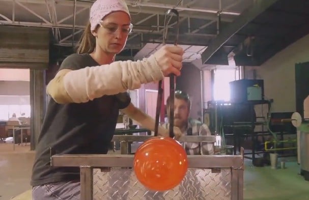Carlyn Ray showcasing her glassblowing techniques in "Art: A Personal Journey with Quin Mathews."