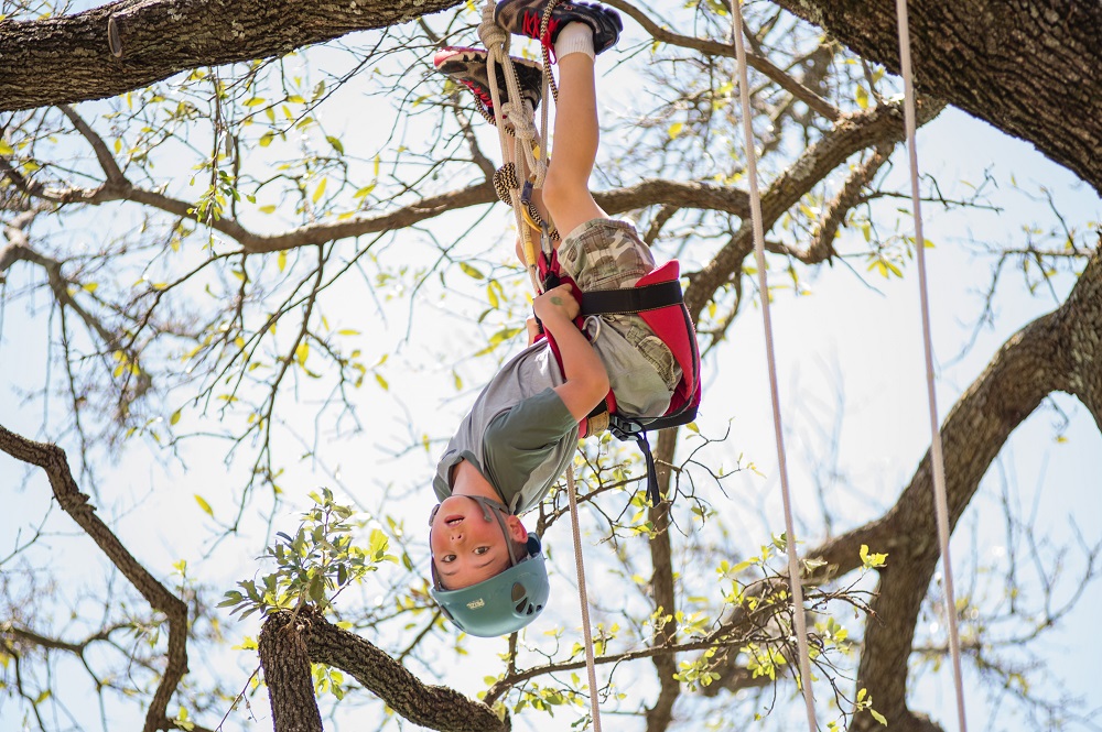Swing from the trees at Fair Park with Tree Climbers International. Photo: Earth Day TX 2016