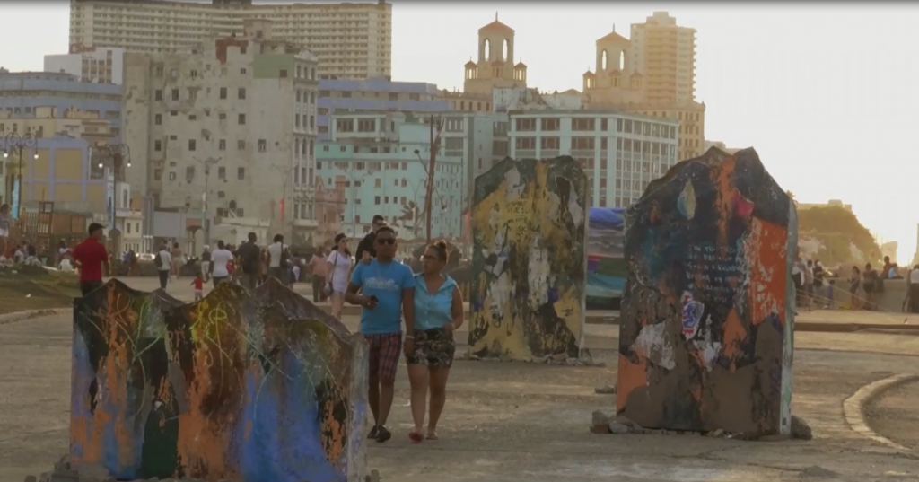 In Cuba, Mathews looked for artists and visited the oldest gallery in Havana.