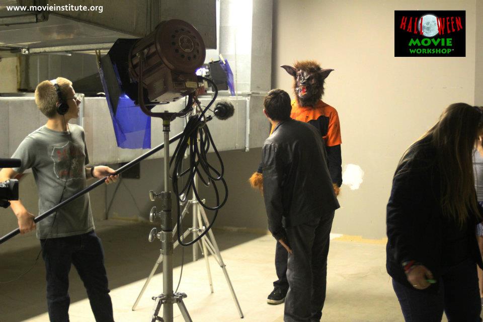 Help that werewolf get into character at the Halloween Movie Workshop. Photo: MediaTech Institute