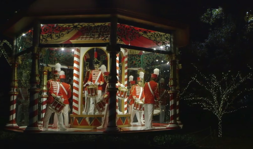 Count the drummers drumming at the 12 Days of Christmas display. Photo: Dallas Arboretum