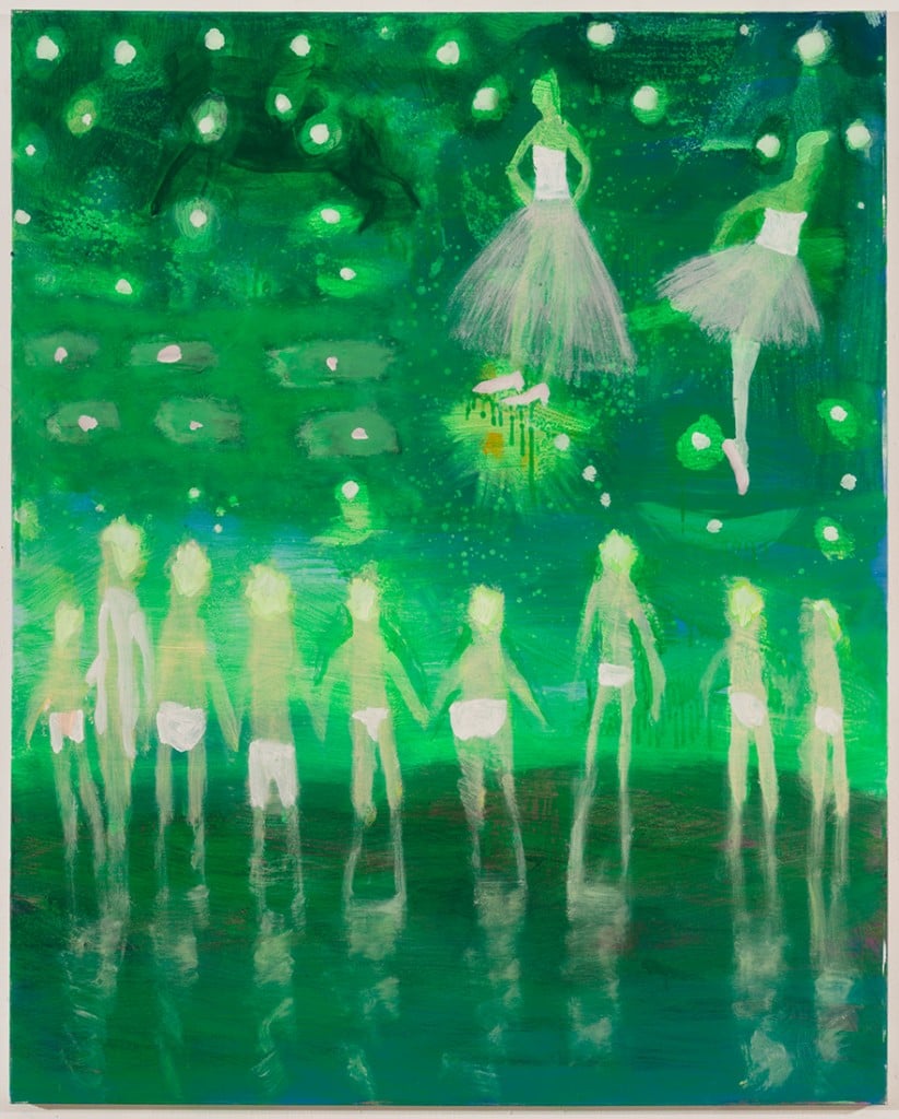 Prom Swim, Green by Katherine Bradford, bought through Dallas Art Fair