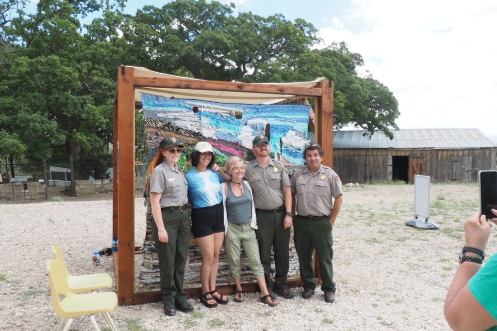 Tierra Firme invited visitors of the Guadalupe Mountains National Park to join them inside the Land Loom shelter and take the time to experience the park in a different way. Photo: Tierra Firme