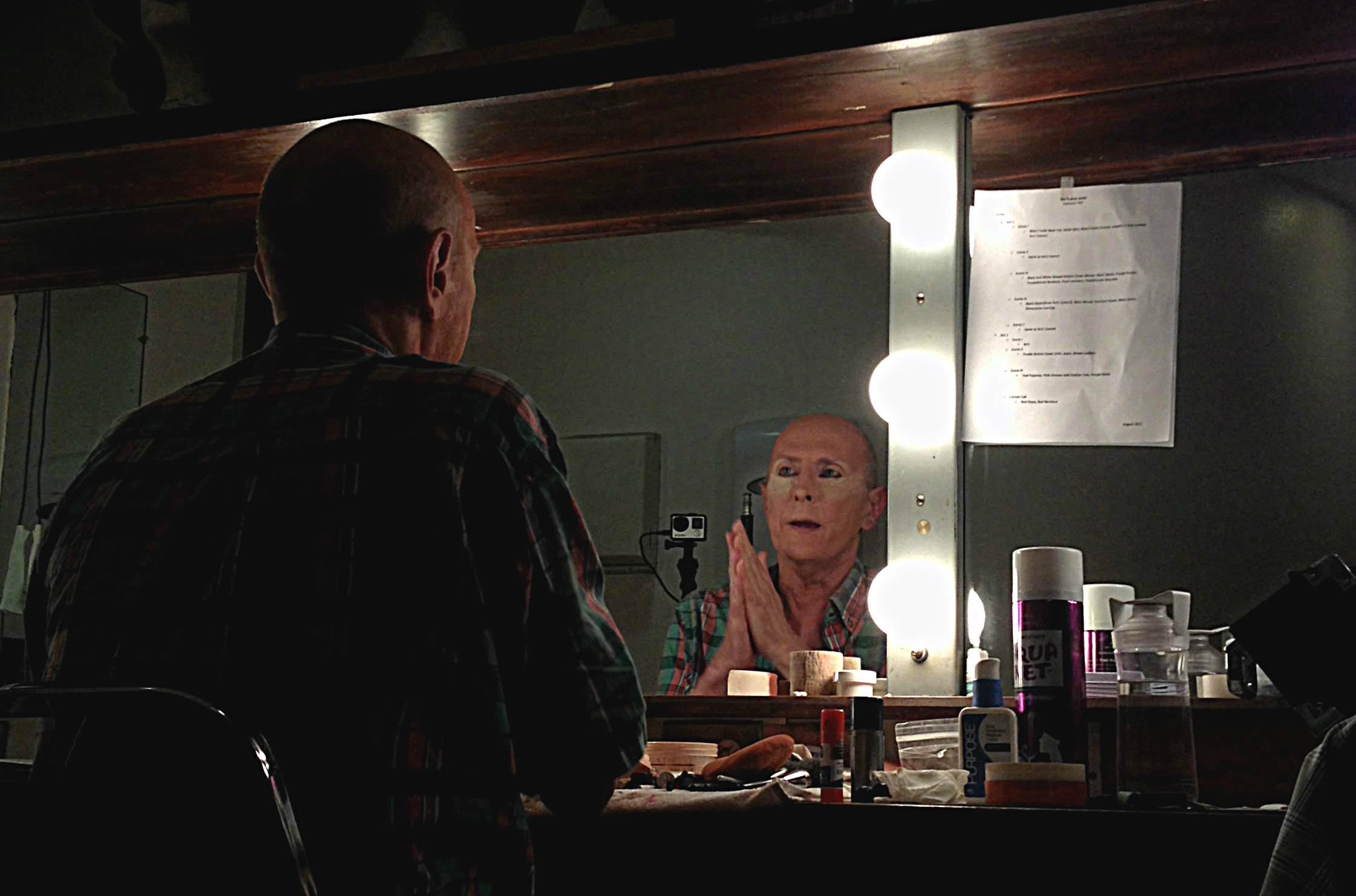 Coy Covington at the mirror