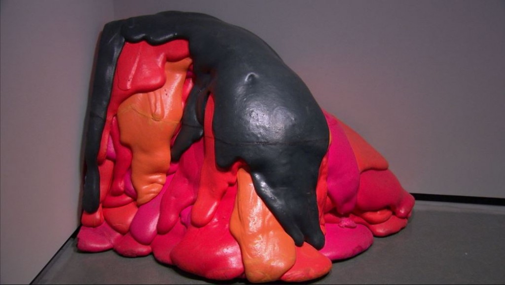 Production still from a 2012 episode of Art 21. Artwork by Lynda Benglis