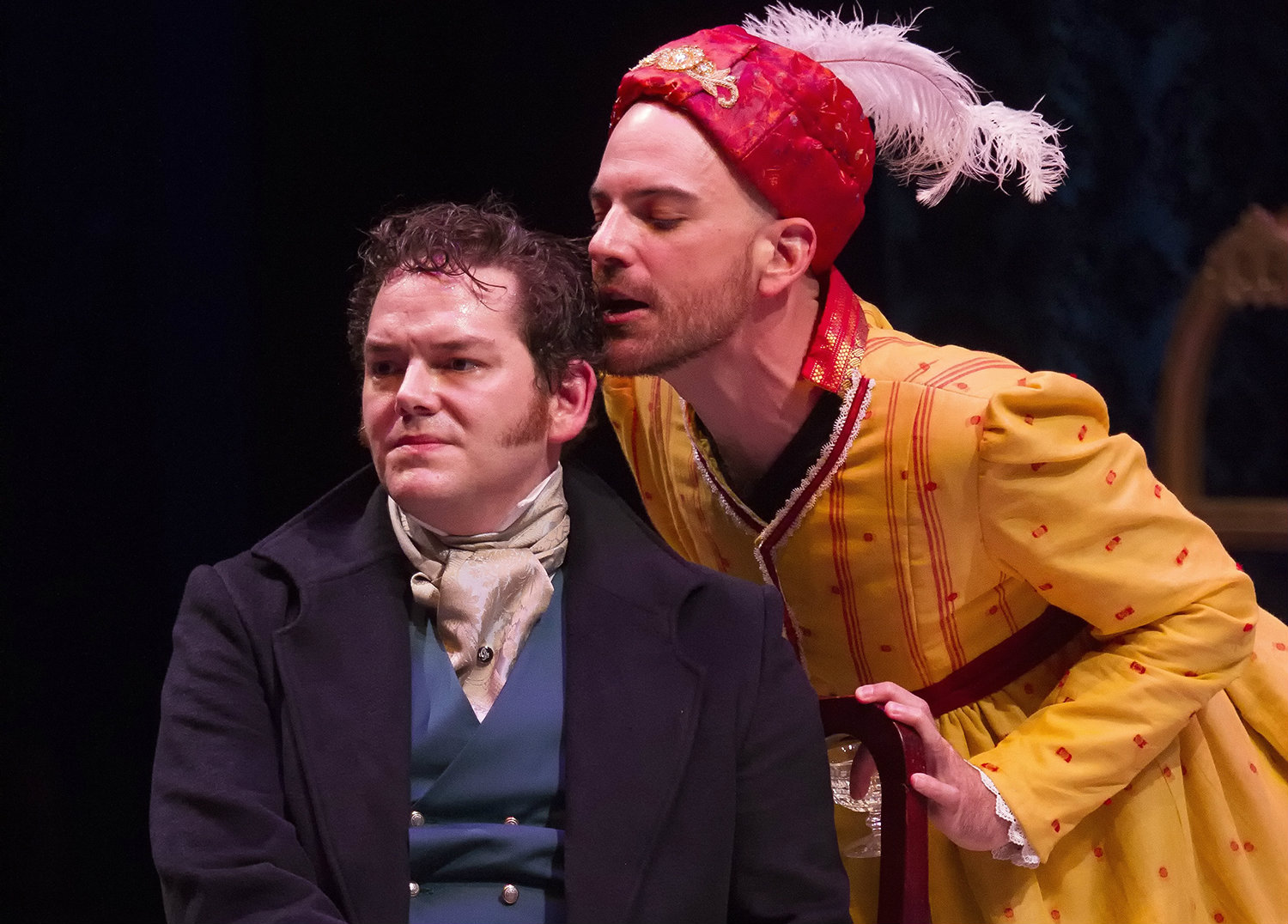 John-Michael Marrs & Brandon Potter in PRIDE AND PREJUDICE at WaterTower Theatre photo by Jason Anderson (2)