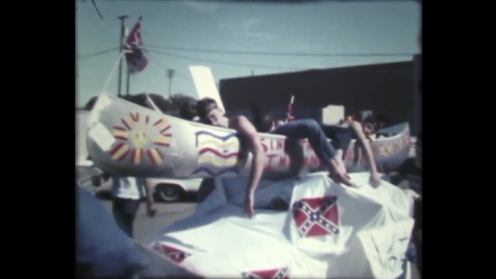 A still from Christian Vasquez's "Dallas Circle," which uses archival footage from the Jones Collection at SMU. 