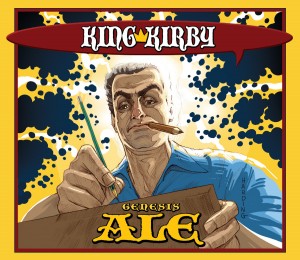 Artist Paul Harding's take on Jack "The King" Kirby, which is featured on the special-edition beer brewed for a Kirby Day celebration at Schmaltz Brewery in Clifton Park, N.Y. Photo: NPR