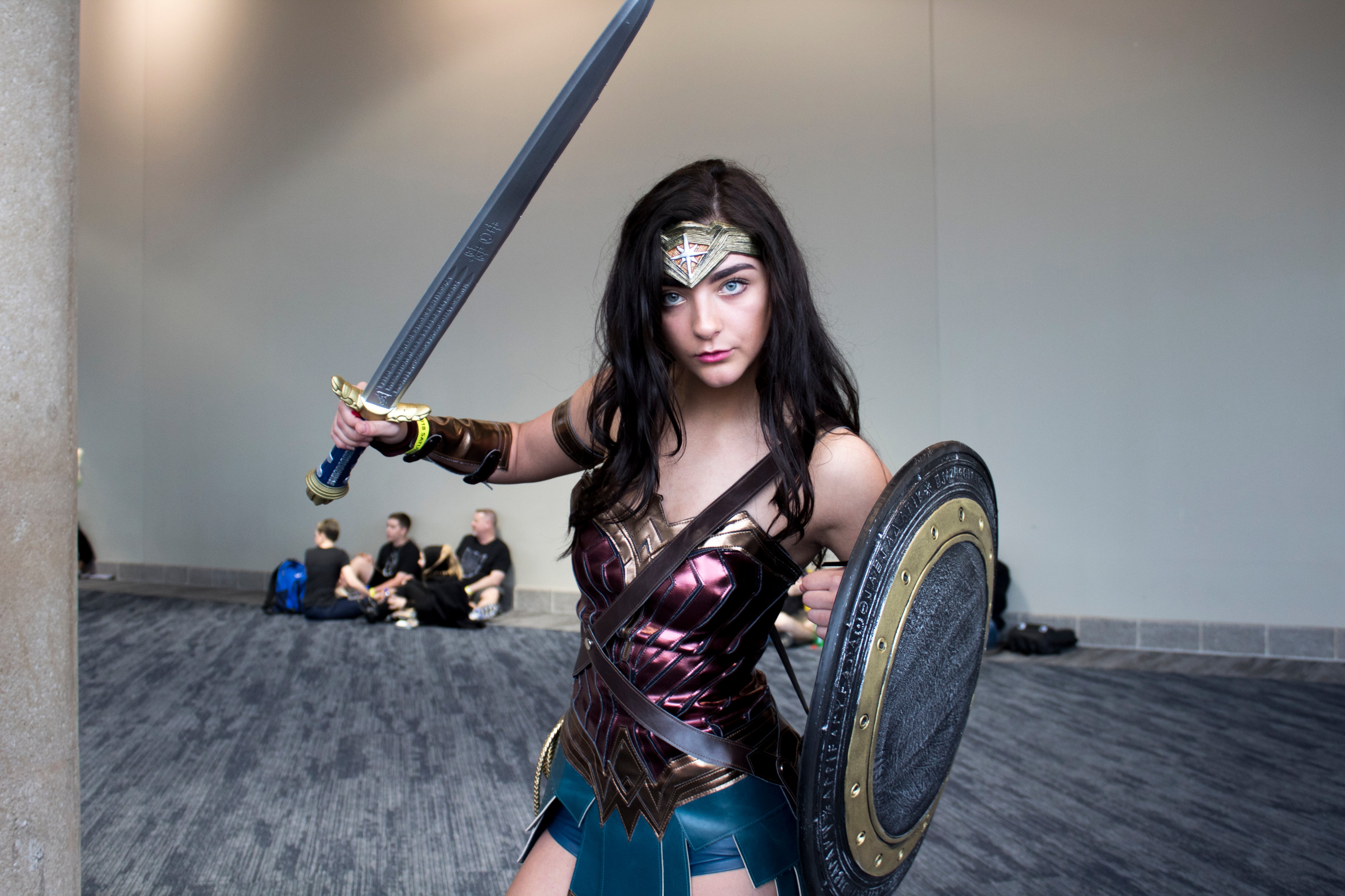 Haylie Jess is a senior in high school. Jess has dress as Wonder Woman for other conventions,"If the world was a bit more like comic-con, I think we'd all be a little happier." Photo: Zoee Acosta 