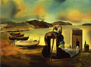"The Weaning of Furniture-Nutrition" by Salvador Dalí 